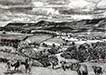 Black Mountains with Cows, LLandefalle, Charcoal on Swanson Cartridge, 59.5 x 84.2 cm, 2008
